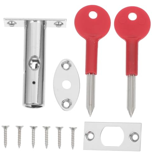 Hemobllo Serrure Mortaise Tubewell Cachée de Zinc pour Porte Coupe Feu avec Clé Sécurité pour Accès Canalisations et Incendie