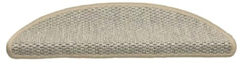 Frdhee Treppenmatten Anti Rutsch Teppich,Stufenmatten Selbstklebend Sisal-Optik 30Stk. 56x17x3cmfür Außen, und Innen