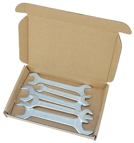 DDHOMIN 5 Pieces Double Open-End Spanner Set – Wrenches Suitable for 8mm,10mm,12mm,13mm,14mm,15mm,16mm,17mm and 19mm