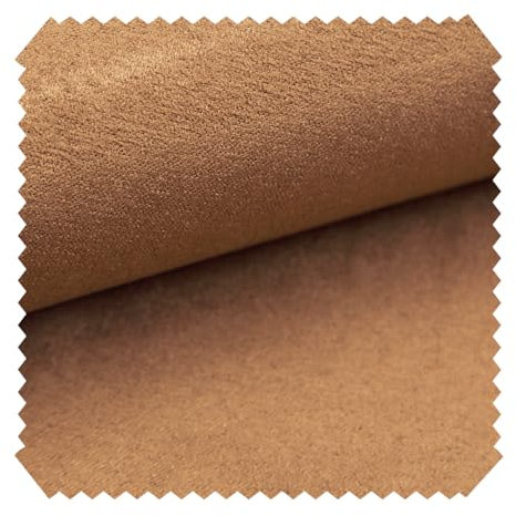novely® Alpen Polsterstoff im Wildleder-Look | Bezugsstoff | Microfaser | Velours | Möbelstoff (38 Hellbraun)