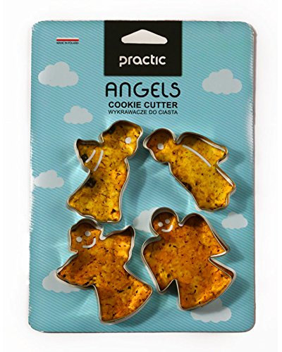 Practic Biscotti a Forma di Angeli, Argento, Pezzi