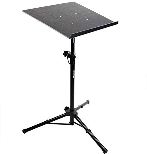 Rockjam RJLP3 Stand per laptop del proiettore per impieghi gravosi o scrivania temporanea con il corpo del treppiede e la piastra strutturata