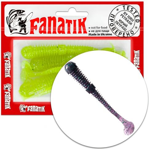 Fanatik Boxer 2 3 3.5 4.5 5-11cm Gummiköder Gummifisch mit Aroma Fanatic Jig Soft Bait Lure Kunstköder Angeln Köder Gummishad Twister (007, 3.5)