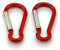 WEBandBUY 2 Karabiner aus Aluminium Farbe: rot 48 * 22 * 6mm