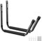 Wandhaken Garage Haken Schwerlast Storage Haken für Kajaks Leiter Fahrrad Wand-Halterung Geräte-Hake (Schwarz- 2 Stück)
