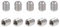 sourcing map 50Stk. M4x5mm Innensechskant Madenschraube Flacher 304 Edelstahl Schraube