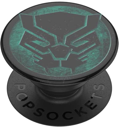 PopSockets 101052 PopGrip - Ausziehbarer Sockel und Griff mit einem Austauschbarem Top für Smartphones und Tablets - Black Panther Icon