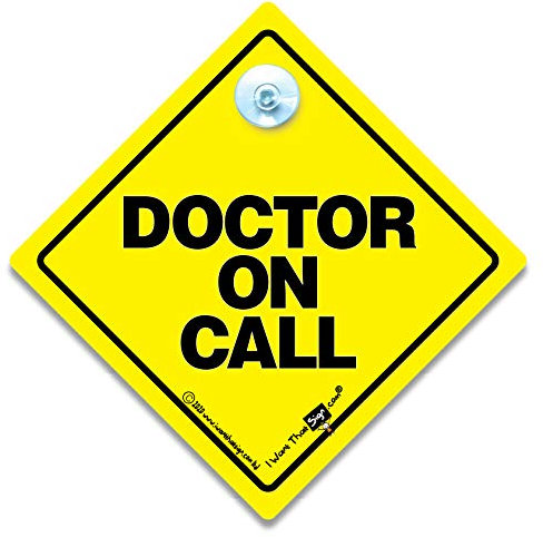 Doctor On Call Sign Doctor Autoschild Saugnapf Autoschild Keyworker Schild