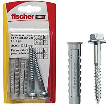 Fischer, Tasselli SX 14 BM K con vite legno testa esagonale