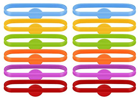 sinogoods Glass Markers, 12 Pieces Wine Glass Identifier, Silicone Drink Marker Barware glass markers, Cocktail Glass Markers