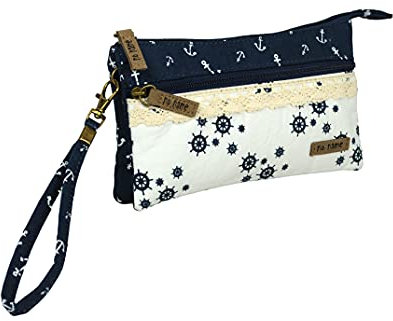 Beauty Thinxx Damen Steuerrrad & Anker Handgelenk-Täschchen, Navy