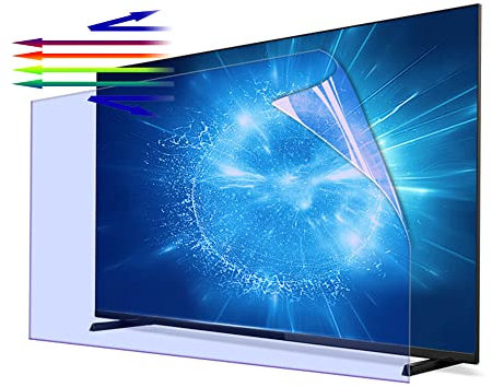 TV Anti Glare Screen Protector for 32~75 Inches, Anti Blue Light Matte TV Film for Samsung Sony Sharp Hitachi Hisense LG TCL Etc / 49in 1075x604mm