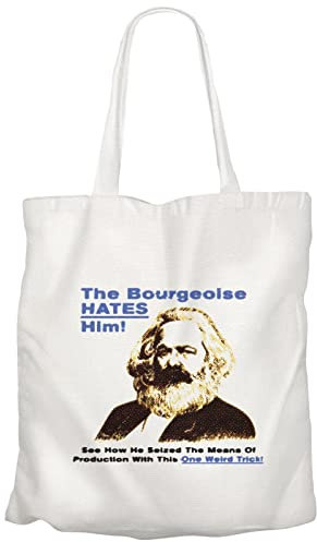 Fabulous Große Einkaufstasche Tragetasche Bourgeoise Karl Marx Meme Collage Vintage Illustration Kunst Humor Parodie