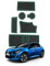 SHAOHAO Peugeot 208 e-208 GT / 2008 e-2008 P24 GT 2020-2023 Accessoires Tapis en Caoutchouc Console Centrale Tapis antidérapants, Porte-gobelet, Tapis de Porte boîte de Rangement antidérapant Vert