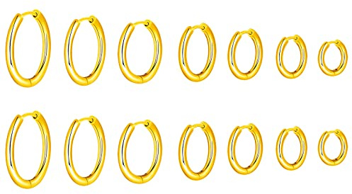 feilok boucles d'oreilles goujons anneaux en acier inoxydable ensemble de boucles d'oreilles pour hommes et femmes