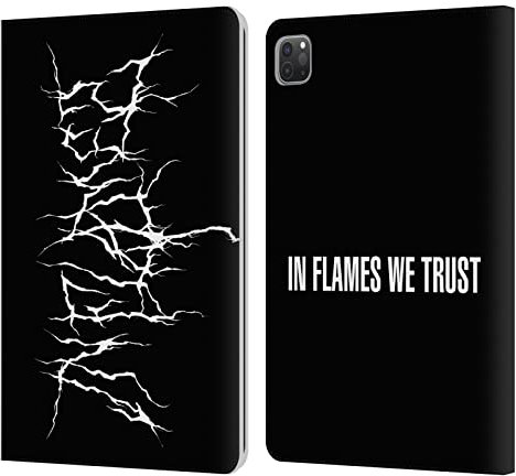 Head Case Designs Licenza Ufficiale in Flames Logo in Metallo Metallo Grunge Custodia Portafoglio in Pelle Compatibile con Apple iPad PRO 11 2020/2021 / 2022