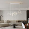 Eoodis Moderner LED Pendelleuchte 110cm Dimmbare Pendelleuchte mit Fernbedienung, Esstischlampe Pendelleuchte für Wohnzimmer, Esszimmer, Küche, Schlafzimmer (Weiß) 50W