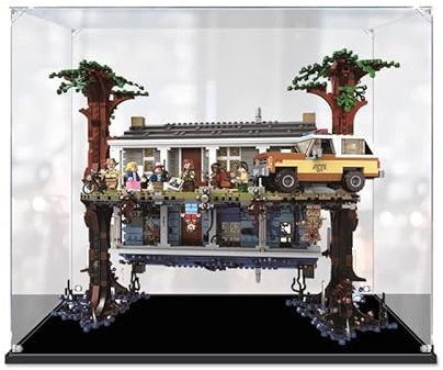 Acrylic Display Case for Lego 75810 Stranger&Things The Upside Down,3/2mm Dustproof Waterproof Protection Storage Box for Lego Fans (Transparent)(2mm)