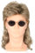 LeMarnia Männer oder Frauen Perücken Goldbraun 80s Mullet Schmutzige Perücke Halloween Kostüm Mode Perücken Kostüm Party Zubehör Perücke（6-613）