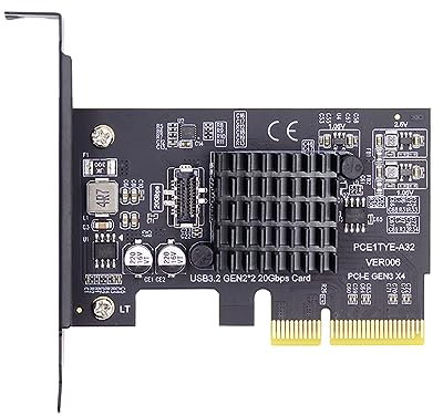 xiwai 20 Gbit/s USB 3.2 Gen2 Typ-C/Typ-E Frontplattenbuchse auf PCI-E 4X Express-Kartenadapter für Desktop-Motherboard
