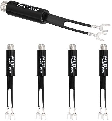 Bingfu 75 ohm F-Typ Buchse auf 300 ohm Twin-Lead UHF/VHF/FM Balun Antennenanpassung Transformator Konverter Koaxial Adapter Connector 5-Stück
