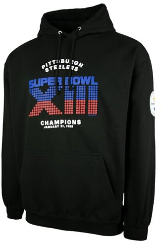 Mitchell & Ness NFL Rings VIP Kapuzenpullover - Pittsburgh Steeleres, schwarz, L
