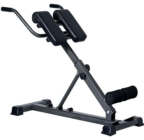 soges Römischer Stuhl Hyperextension Bank Römische Muskelbank Verstellbare Multifunktionale Trainingsgeräte Verlängerung Zurück (Schwarz)