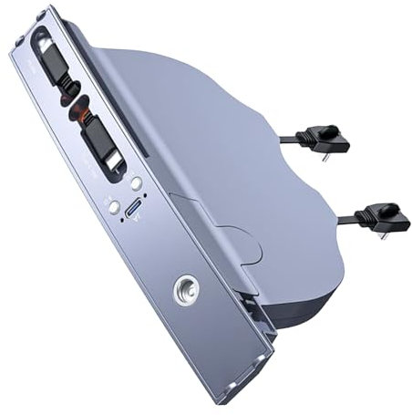 QENETY Hub USB pour console centrale Tesla Model 3/Y, contrôle central automobile, station d'accueil intelligente d'aromathérapie, avec charge rapide USB rétractable, pour Tesla Model 3 Model Y