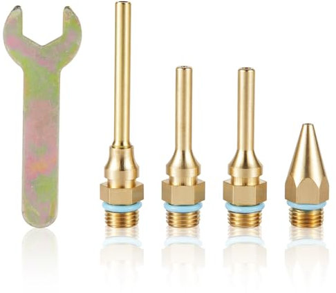 4pcs Fine Tip Nozzle, 4 Sizes Copper Nozzles for Hot Glue Tools Sturdy Nozzle Tips Kit for Craft School DIY Art Home Quick Repair