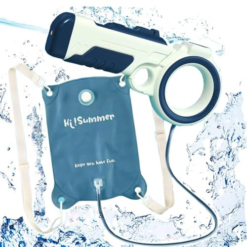 Super Water Gun Toy Soaker Squirt Water pistol for Kids1500ML Capacity 32ft Long Range Water Blaster Outdoor Beach Garden Activity & Boys Girls Adults (Dark Blue)