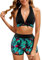 Tuopuda Costumi Donna Mare Due Pezzi Vita Alta Costume Contenitivo Pancia Estivo Swimsuit Tankini Beachwear per Mare Spiaggia Piscina Party Vacanza, Nero-B, M