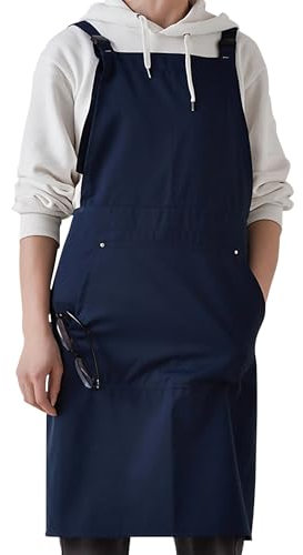 Small snail Artist Apron with Big Pocket Japanese Style Aprons Pottery Pianfore Art Apron Adult Painting Smock for Artistic Creation, Ceramics, Painting