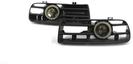 UYCHYTQR Gruppi fendinebbia auto Per Golf 4 1998-2004 1 Paio Auto Car Fendinebbia Angel Eyes Lampada LED Corsa E Jogging Fendinebbia Con Paraurti Anteriore Griglie Ricambio
