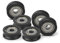 Biglumin 6 Rodamientos 5x20x7 mm, Ruedas Mosquiteras Correderas, Ruedas Ventanas Correderas para Puertas Correderas Aluminio, Ventanas Correderas y Mosquiteras | Acero Inoxidable y POM, Negro