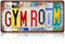 Geroclonup Vintage Wall Decor Metal Sign GYM Sign License Plate Wall Decor 15x30cm