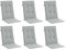 vidaXL Hochlehner-Auflagen 6 STK. Melange Hellgrau 120x50x4 cm Stoff