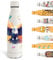 Grsta Gourde Isotherme, 500ml Gourde Enfant, Gourde Personnalisée avec un Aigle, Gourde Sport Sans BPA, Double Paroi Isolante, Bouteille d'eau anti Fuite, pour l'École, Bureau, Voyage, Sports, Blanc