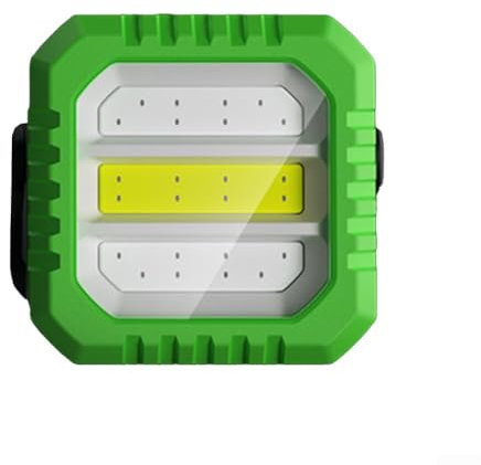 Multifuncional al aire libre Llavero Lámpara de trabajo Iluminación cuadrada Linterna de trabajo (verde)