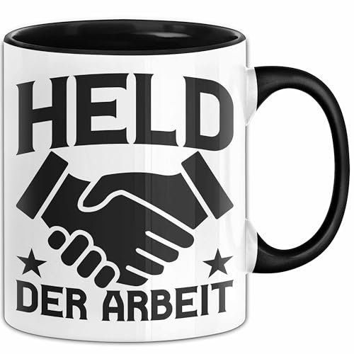 Kommunismus Tasse Held Der Arbeit Tasse Ddr Ostalgie Kommunist Fun (Schwarz)