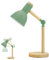 Yuragim Tischlampe Holz, Moderne Lesetischlampe Nordic Schreibtischlampe LED mit Augenschutz Verstellbarem Arm Leselampe Nachttischlampe für Kinder Mädchen Kinderzimmer Arbeitszimmer Schlafzimmer,Grün
