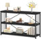 Mudmasa Konsolentisch schmal, Bücherregal Flurtisch mit 3 Ebenen, Regal mit Metallrahmen, Konsolenregal Für Wohnzimmer, Arbeitszimmer, Büro, Flur, Industrie-Design, 34 x 140 x 74 cm (TxBxH)