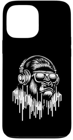 Carcasa para iPhone 13 Pro Max Auriculares Chimpancé