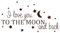 Wandtattoo „Ich liebe dich bis zum Mond und zurück“, Zitate, Sterne, Mond, Wanddekoration, Aufkleber für Kinderzimmer-S-34x62cm-Coffee