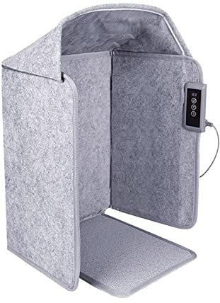 Riscaldamento supplementare 210 W – Pannello riscaldante portatile grigio, pannello riscaldante pieghevole e compatto | spegnimento automatico e protezione contro il surriscaldamento, ideale per