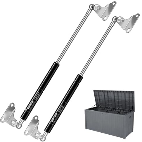 Vepagoo Gasdruckfeder 580MM 156N/16KG, Universal regelbar Schwerlast L-Typ Gasdruckdämpfer Hydraulisch Gasfeder für Werkzeugkasten Wohnmobil - Schranktüren und andere individuelle Anwendungen, 2er