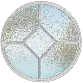 XPLKQXE Rundes Schuppenfenster Aus Aluminiumlegierung, Mobilheimfenster Mit Wasserabweisendem Glasgitter, 360° Drehbare, Flächenbündige Fenster Badezimmer(47in)