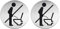 Durable Türschild Picto rund (Bitte setzen, 83 mm) metallic silber, 492123 (Packung mit 2)