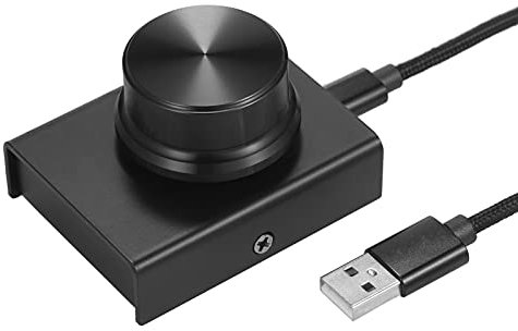 Funien USB-Lautstärkeregler, EIN-Tasten-Stummschaltung, Lautstärkeregler für Computer und Laptop, Plug-and-Play-PC-Lautsprecher, Audio-Einsteller, kompatibel mit Win 10/8/7/Vista/XP/Mac