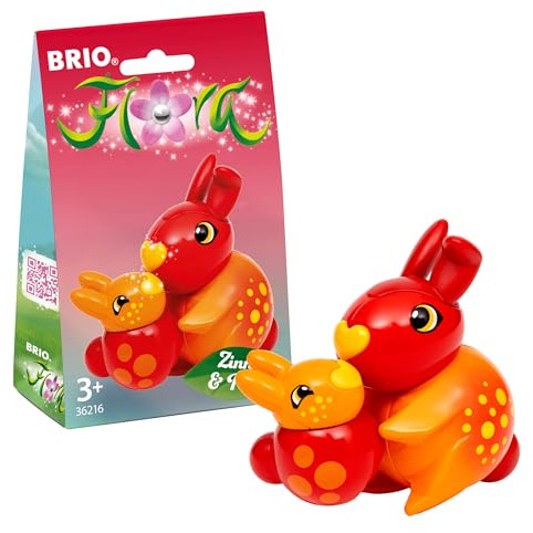 BRIO Flora - 36216 Zinnia & Peach | Spielfiguren für endlosen fantasievollen Spielspaß für Mädchen und Jungen ab 3 Jahren - wunderschönes Geschenk