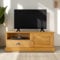 IDIMEX Tavola bassa Veneta con 1 anta e 1 cassetto in legno massello naturale – Mobile TV con vano portaoggetti e maniglia in metallo, mobile TV, cassettiera TV